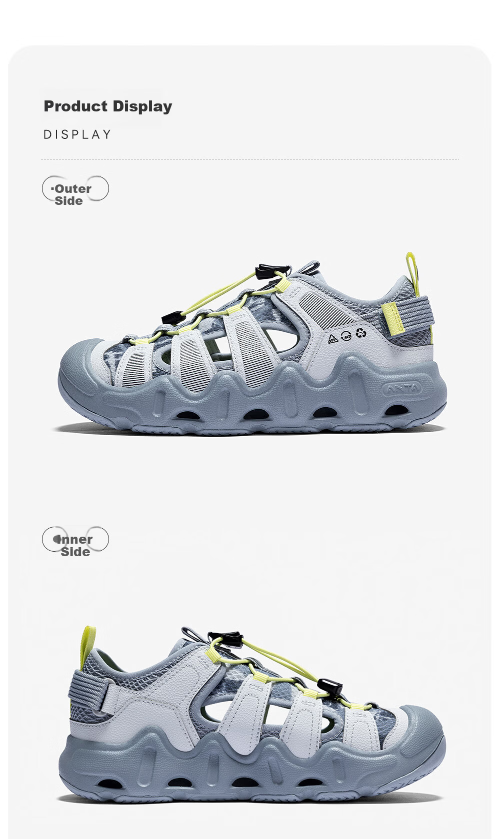 Anta Kids Boys Sports Shoes 2026 Summer Breathable Non-Slip Beach Sandals 312626916 11